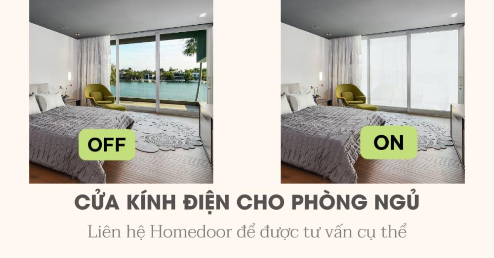 Kính điện phòng ngủ khách sạn